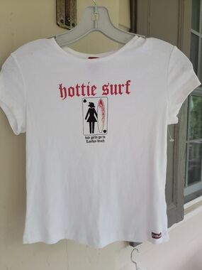 Killah Miss Sixty Y2k Brand Hottie Surf Cropped Fitted Baby Tee